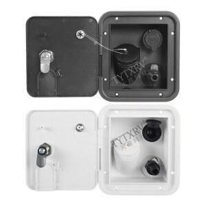 캠핑카 카라반 외부 화이트 물주입구 수전함 블랙