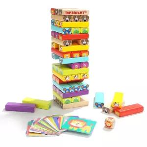 동물그림 원목블록 쌓기놀이 어린이선물 나무블럭 아기원목교구