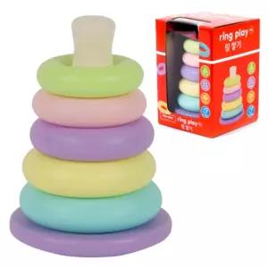 아기 인지발달 쌓기놀이 링걸이 완구 아기장난감 어린이완구