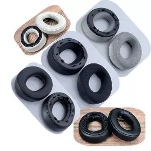 호환   WH-1000XM3 헤드폰 교체용 메쉬 패브릭 이어패드 쿠션 단백질 가죽 이어컵 이어 커버 수리 부품