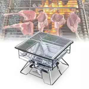 캠핑미니화로대 캠핑 접이식 석쇠그릴 숯불 화로대 고기구이 불판 대형화로대