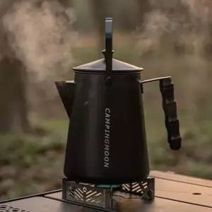 캠핑케틀 캠핑 스텐 캠프파이어용 주전자 1.86L 블랙 1P 케틀 스텐티포트