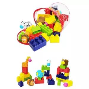 동물친구 말랑 블록 장난감 28P 어린이 어린이블럭 블록장난감