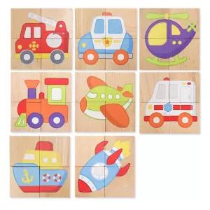 영유아 원목 자석블록 탈것 어린이선물 블럭교구 블럭장난감