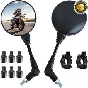 KTM 자전거용 낙하 방지 접이식 원형 오토바이 사이드 백미러 스쿠터 E-바이크용 거치대 M8 M10 1 쌍