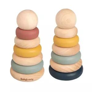 유아 소근육발달 원목 실리콘 링쌓기 애기용품 장난감완구 완구