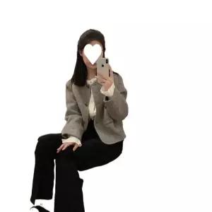 모직 프렌치 기장 코트 솔리드 헵번 숏 여성패션 아카데미 추동 DL4