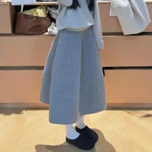 스커트 모직 추동 A라인 정장 여성패션 입체 강렬한 슬림핏 DL4