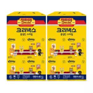 크리넥스 X 카카오프렌즈 홈냅킨 스타일, 130매, 6입, 2개