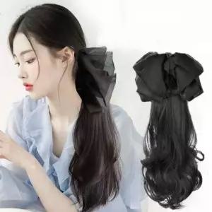 [골드스마일]헤어 메쉬 분리형 부분가발 여성 집게 플라워 팬던트