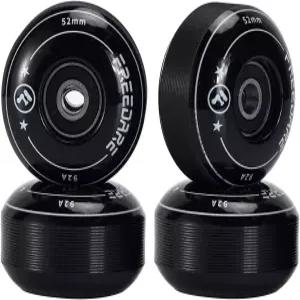 프리데어 스케이트보드 휠 52mm 및 베어링 스트리트 트릭용 스페이서 92A 설치(4팩)