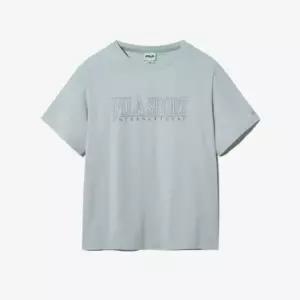 휠라반팔티 KQC FS2RSH2104X-LGY 쿨링 인터내셔널 레터링 반팔티