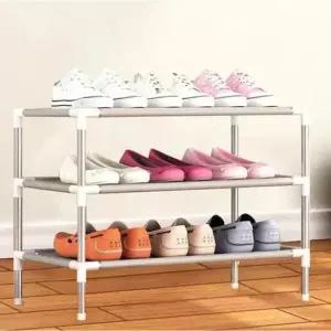 [생활] 수납랙 조립형 공간절약 디자인 3단 선반 운동화 진열대