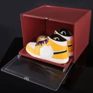 [생활] 보관함 색상 정리 레드 신발 상자 슬라이딩 정리대