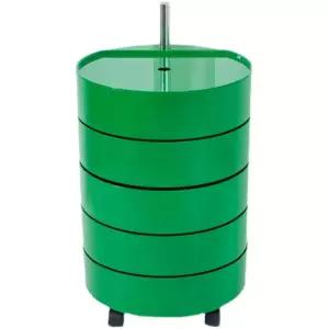 트롤리 라운드 회전 비비드컬러 빈티지그린 원형 5단