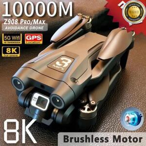 Z908 Pro MAX 4K 드론 전문가용 8K GPS 광학 흐름 위치 확인 3면 장애물 회피 쿼드콥터 RC 장난감 선물용