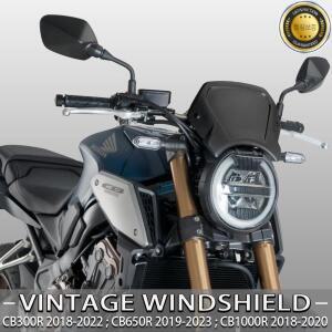 혼다 CB125R CB300R 18-22 2019-2023 용 오토바이 정면 플레이트 빈티지 윈드 스크린 실드 디플렉터