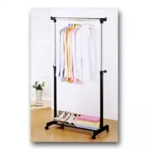 [생활] 스탠드 선반 이동식 수납 행거 이동식행거 옷걸이 드레스룸 1단 폴행거