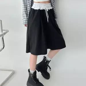 여성 숏 롱 기장선택 배색 핀턱 밴딩 반바지 5부 버뮤다팬츠 -WPN0605- 여름