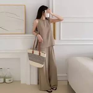 여성 클 롱 나시 밴딩 와이드팬츠 투피스 세트 -WPST0440- 여름