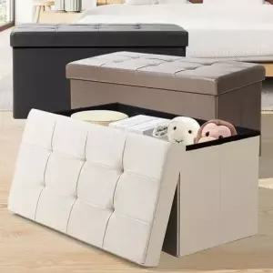 스툴 대 수납의자 접이식패브릭 수납형 보조벤치 가죽 스툴의자 낮은의자 보조의자 스톨