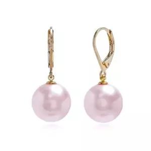 E467 12mm 로잘린진주 오스트리아 골드 레버백 귀걸이-WFFOJ6E