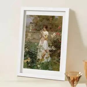 A4 액자 우드 상장 화이트 사이즈