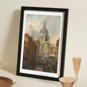 상장 블랙 사이즈 A4 액자 우드