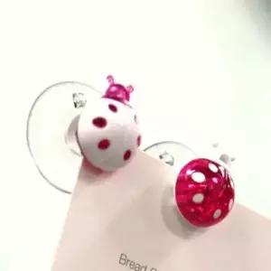 [문구] 무당벌레 흡착판 자석 메모홀더 6P메모홀더 메모대 메모붙이기 포스트 메모꽂이