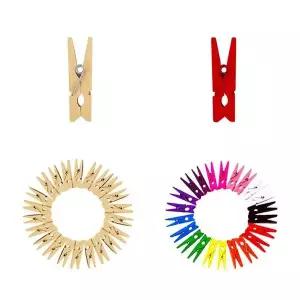 [에이치플러스몰]나무집게 포토 미니 우드 집게(우드 세트 50개입)