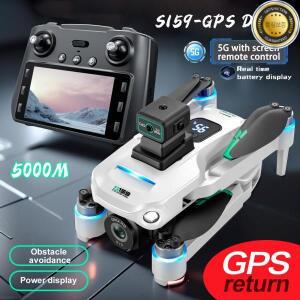 S159 GPS 드론 프로페셔널 360 ° 장애물 회피 브러시리스 8K HD 듀얼 카메라 스크린 탑재 5G WIFI FPV 접
