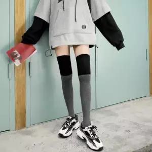면스타킹 배색 롱 오버니삭스 골프 스타킹 필라테스 양말