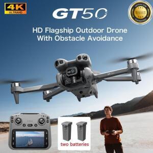 4K 듀얼 카메라가 장착된 GT50 드론 4.3인치 화면 브러시리스 WiFi 전문 항공 사진 미니 RC 쿼드콥터