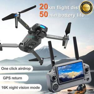 S880 플래그십 드론 8K 듀얼 카메라 3축 짐벌 5G FPV GPS 리턴 터치스크린 RC 장애물 회피 옵티컬 플로우