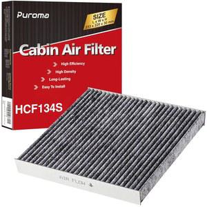 [미국배송] 활성탄이 포함된 퓨로마 캐빈 에어 필터 CP134 CF10134 혼다 및 아큐라 시빅 CR-V 오디세이 CSX ILX MDX RDX AT134 교체(1개)