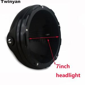 바이크 오토바이 CNC 자전거 헤드라이트 하우징, 헤드램프 버킷, 할리 커스텀, 범용 7 인치 쉘 등대