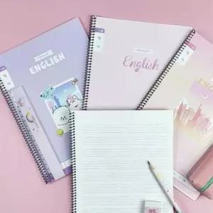 [문구/오피스] 아동 학용품 여학생 초등 슬림 펜케이스 넓은 수납 공책 10P