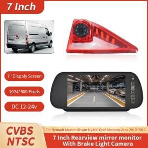 Renault Master Nissan NV400 Opel Movano Vans 2010-2016 용 자동차 브레이크 라이트 카메라가 장착 된 7