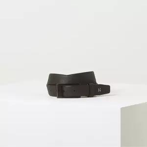 헤지스 ACC HJBE3E332W3남성 브라운 단색 H장식 소가죽 벨트 HJBE3E332W3
