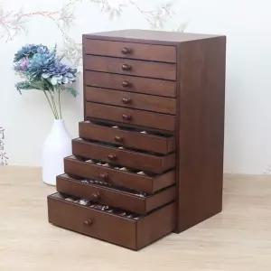 보석함 고급 우드 정리함 탁상 액세서리 서랍형 수납장 다용도 보관함 박스