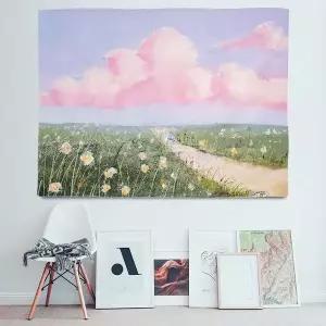 [셀러에이드]L 유화 대형 꽃길 포스터 패브릭