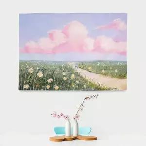 [셀러에이드]S 꽃길 대형 포스터 유화 패브릭