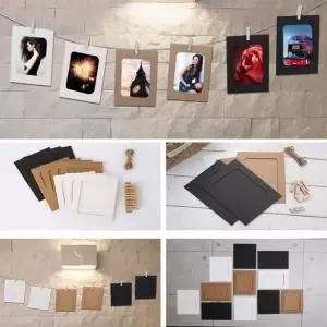 [셀러에이드]크라프트종이액자 포토프레임 신혼집 크라프트 포토 종이액자 서재