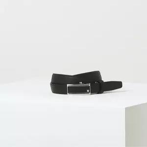 헤지스 ACC 쇼핑백동봉 남성 블랙 버클 H로고 소가죽 자동벨트 HJBE4E161BK HJBE4E161BK-IT