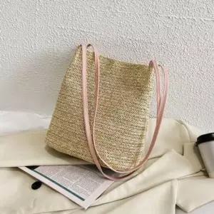 3수납형 여름 여행 밀짚 라탄 LKB555 여행 여성 뽀글이 메신저