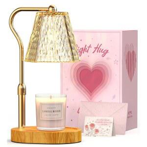 여성용 타이머 디밍 가능한 선물이 있는 캔들 워머 램프, 향초용 조절 높이 왁스 새 집 모던 농가 장식을 위한 집들이 선물