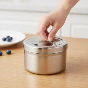 컨테이너 304 스테인레스 뚜껑 병원용 보관 실험실 기기 스틸 상자 면봉통 탱크 원형 도구