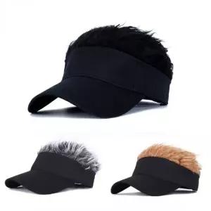 여성 남성 가발 모자 일체형 썬캡 골프 스포츠용 가발캡 볼캡 썬바이저