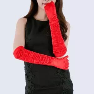 할로윈 공연 시상식 빨간색 주름 롱장갑 발표회 팔꿈치기장 축제