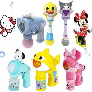 핑크퐁 아기상어 산리오 디즈니 비눗방울 놀이 멜로디 자동버블건 LED 불빛기능 비